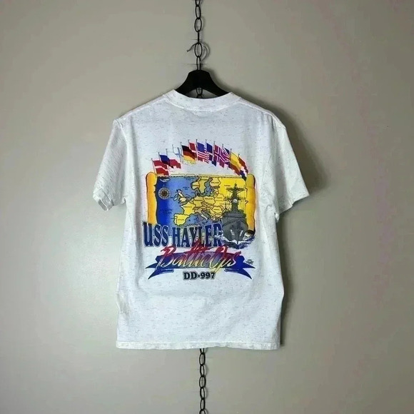 Vintage USS Hayler Battle Ops DD-997 Ship T-shirt Medium - Picture 2 of 5